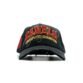 Gorra negra con bordado “Canelo Undisputed Champion” y detalles dorados – vista frontal