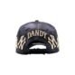 Parte trasera de la gorra NY Skelly con logotipo DANDY bordado en alto relieve
