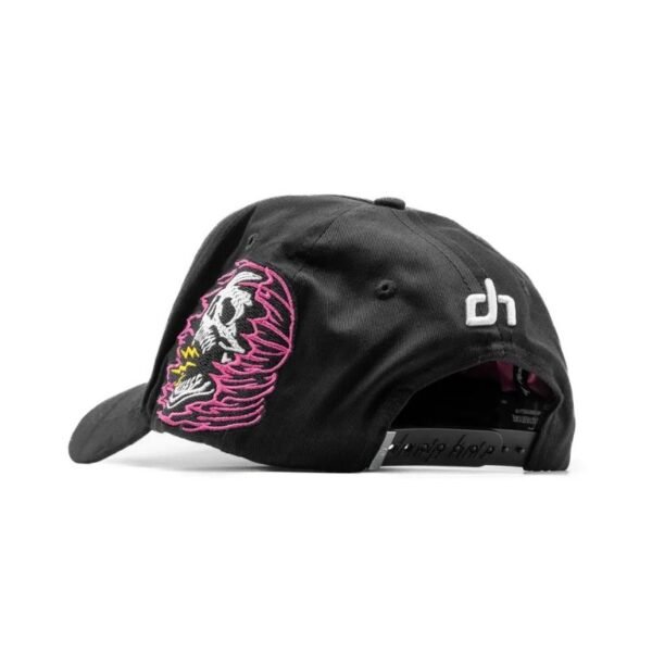 Parte trasera gorra Records Black Cierre ajustable y logo bordado “dh”