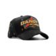 Vista combinada del frontal y lateral de la gorra con logo “Dandy Studios” y estrellas decorativas