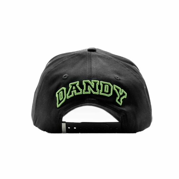 GORRA DANDY HATS New York Liberty Statue - Vista Posterior Completa Vista trasera completa de la gorra con el texto "DANDY" en letras grandes bordadas en verde.
