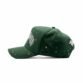 Right profile of the green Dandy Hats cap with multicolor rhinestones and detailed embroidery.