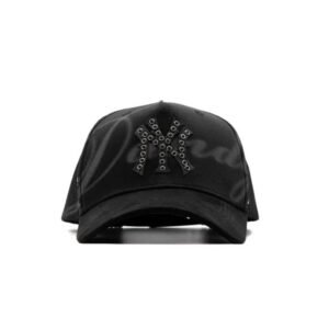 Black oNYx cap with metal eyelet NY logo on the front, front-facing view.