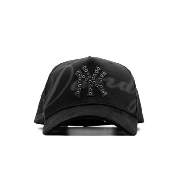 Black oNYx cap with metal eyelet NY logo on the front, front-facing view.