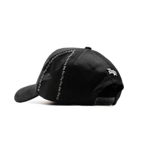 oNYx Cap Rear Angle – What Would Dandy Do Rear view of the oNYx cap with embroidered Dandy initials and custom adjustable strap.